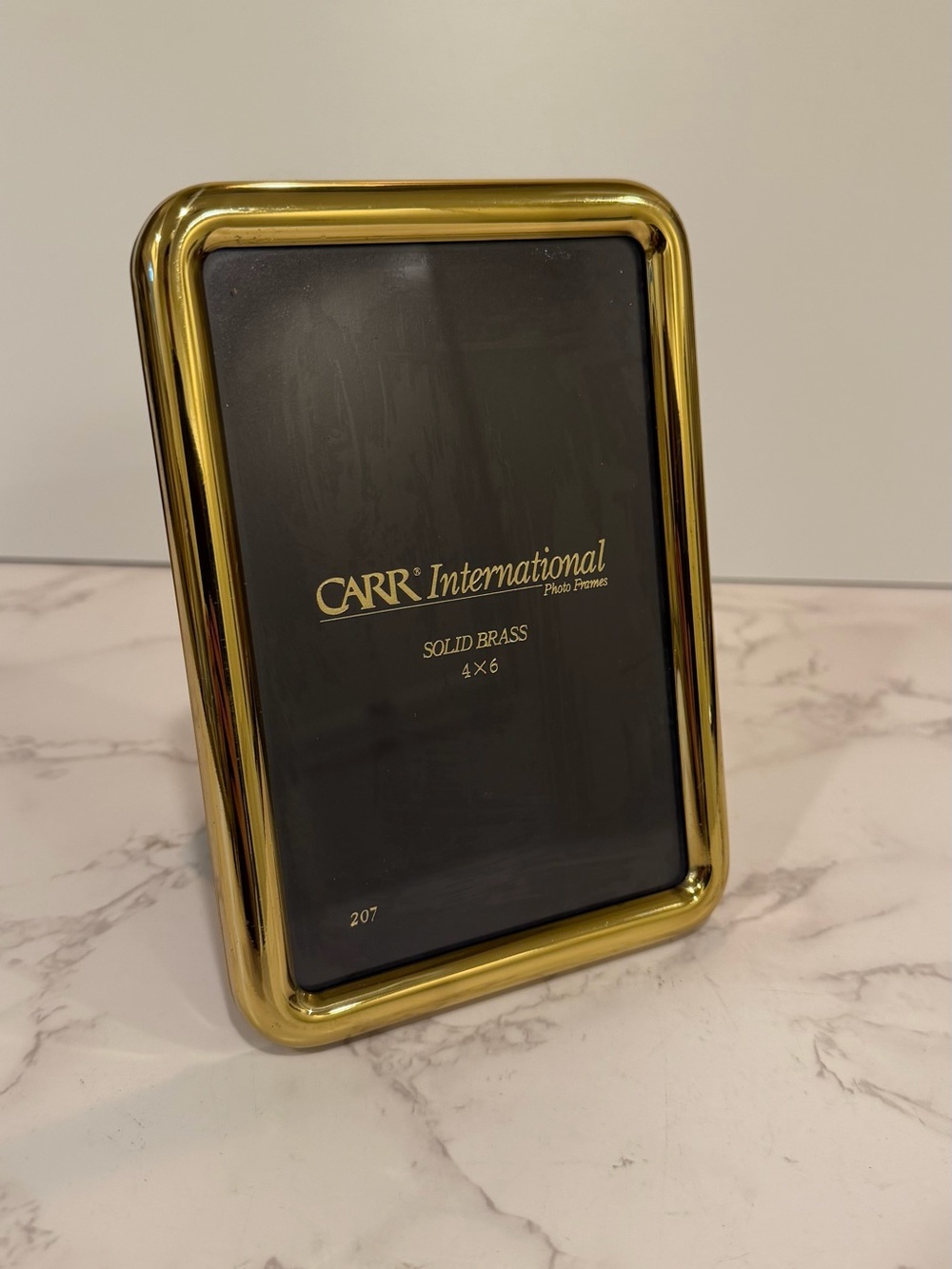 Vintage Carr International Solid Brass 4x6 Picture Frame Model 207 Traditional
